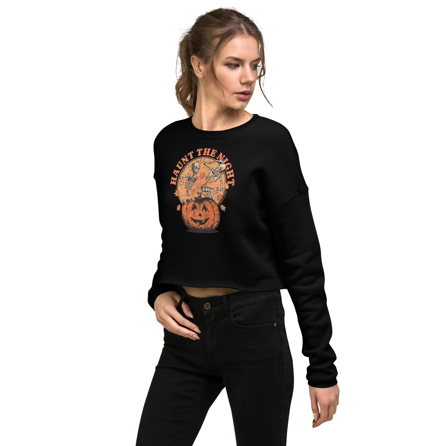 Haunt The Night Cropped Sweatshirt