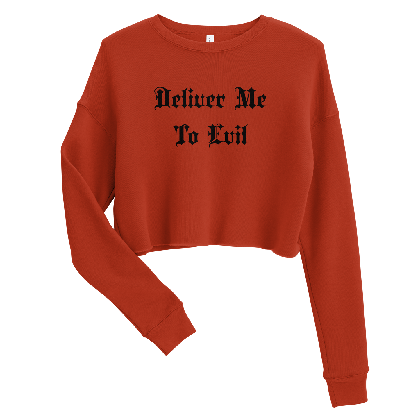 Deliver Me To Evil Cropped Sweatshirt