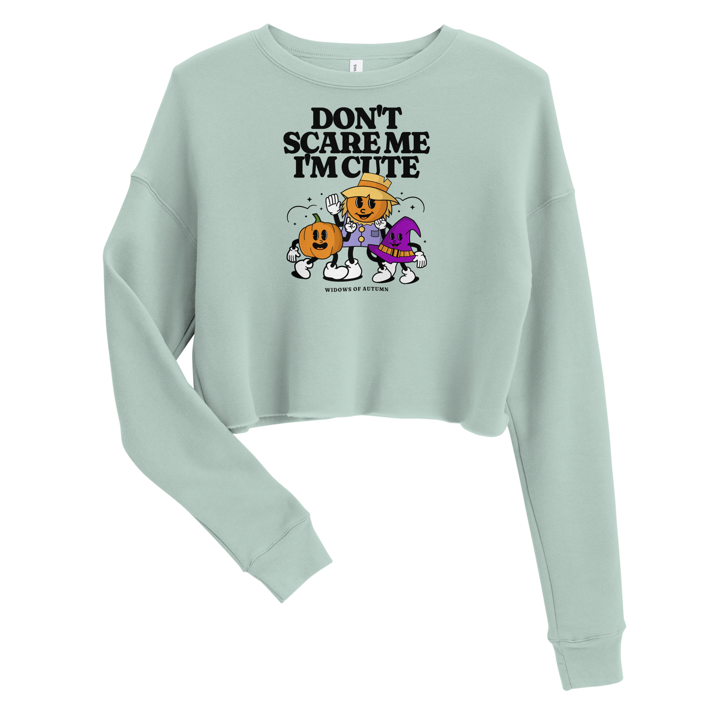 Don't Scare Me Cropped Sweatshirt