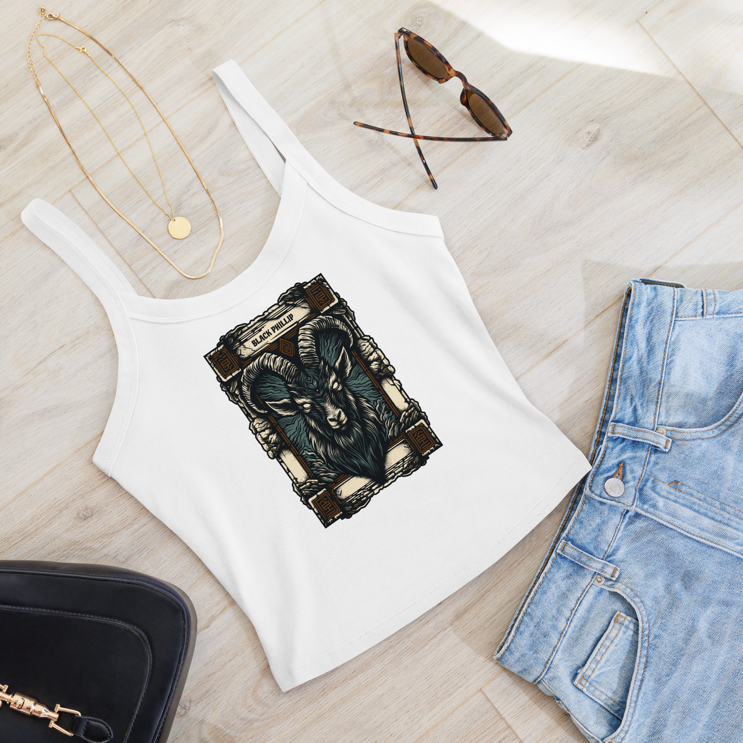 Black Phillip Micro-Rib Tank Top