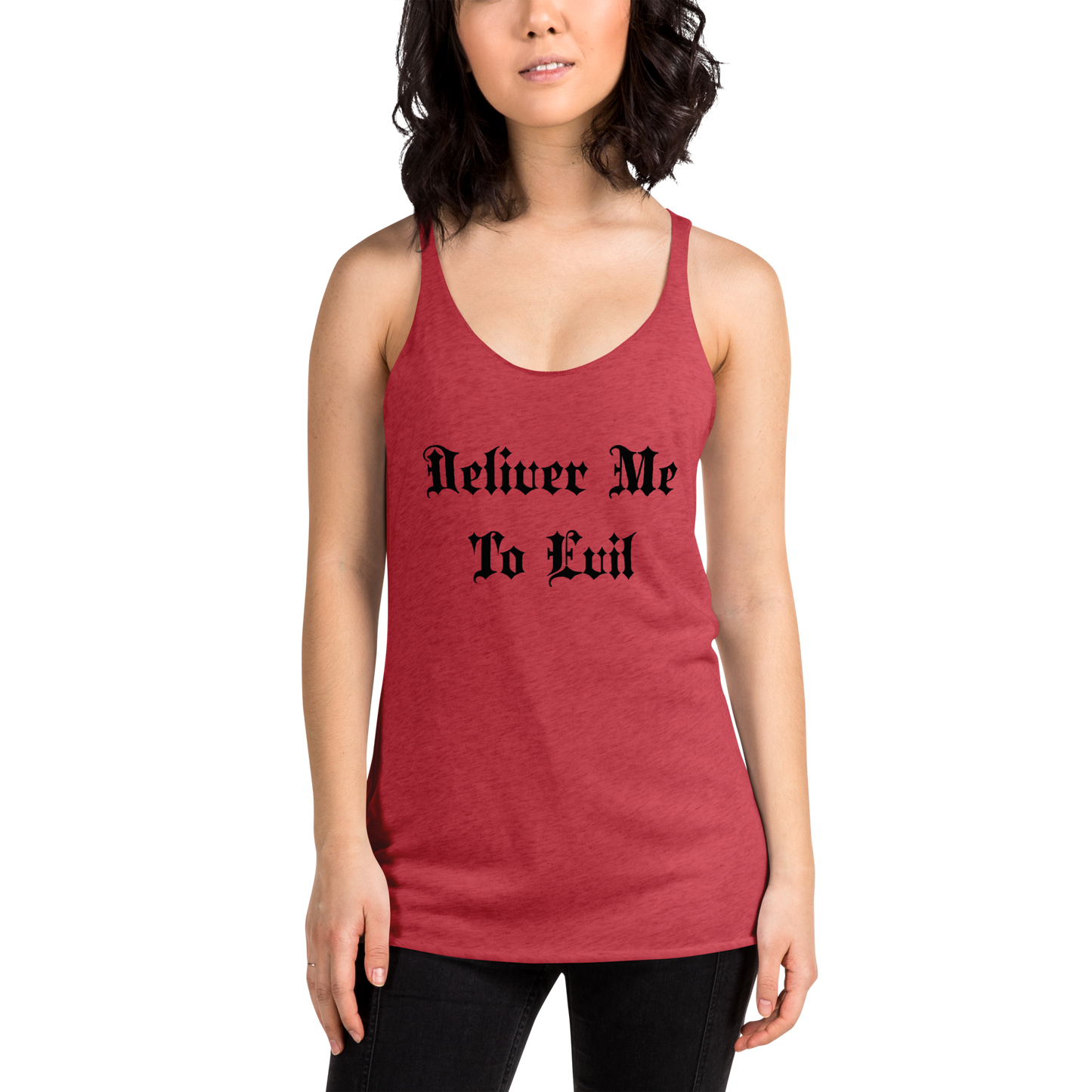 Deliver Me To Evil Racerback Tank