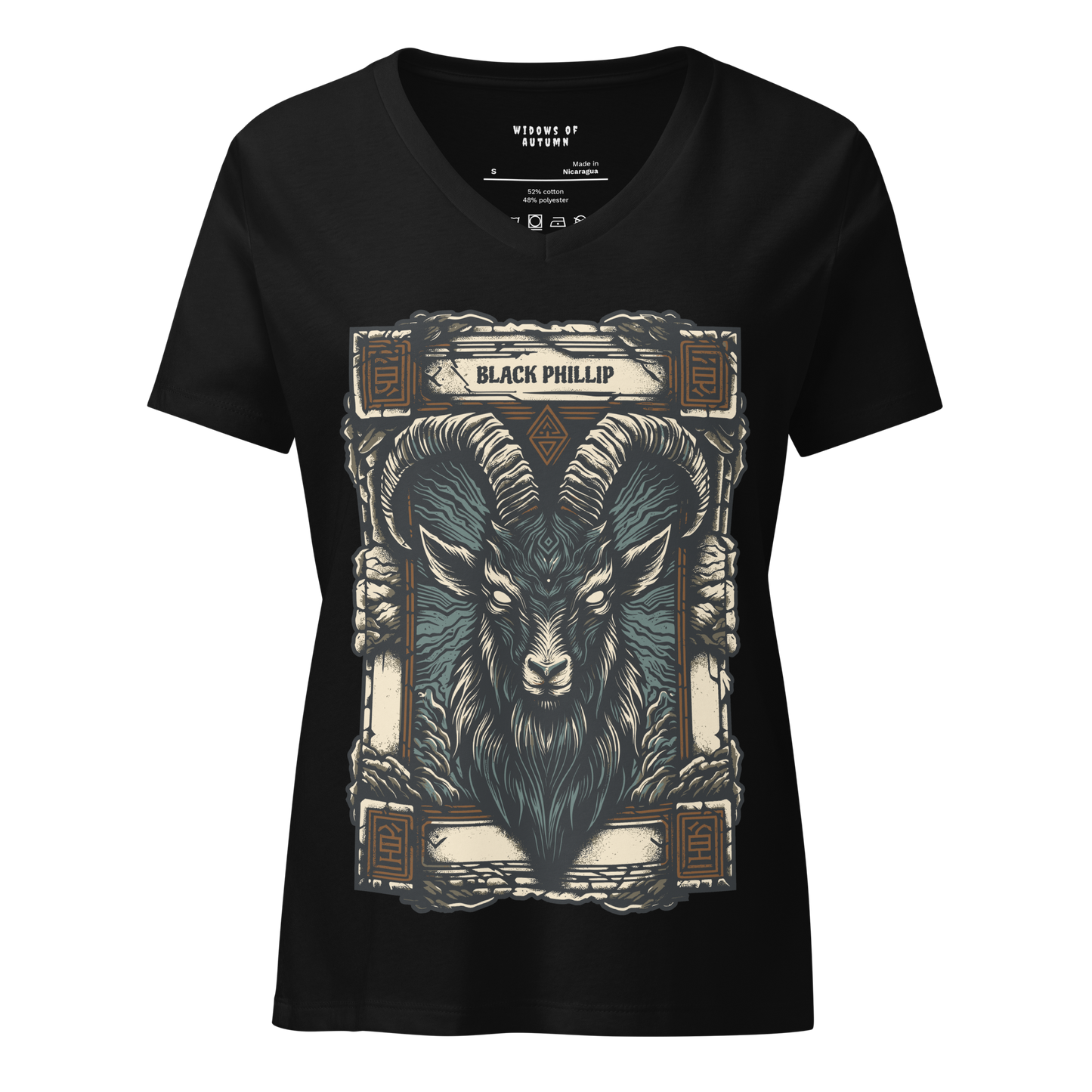 Black Phillip V-Neck Tee