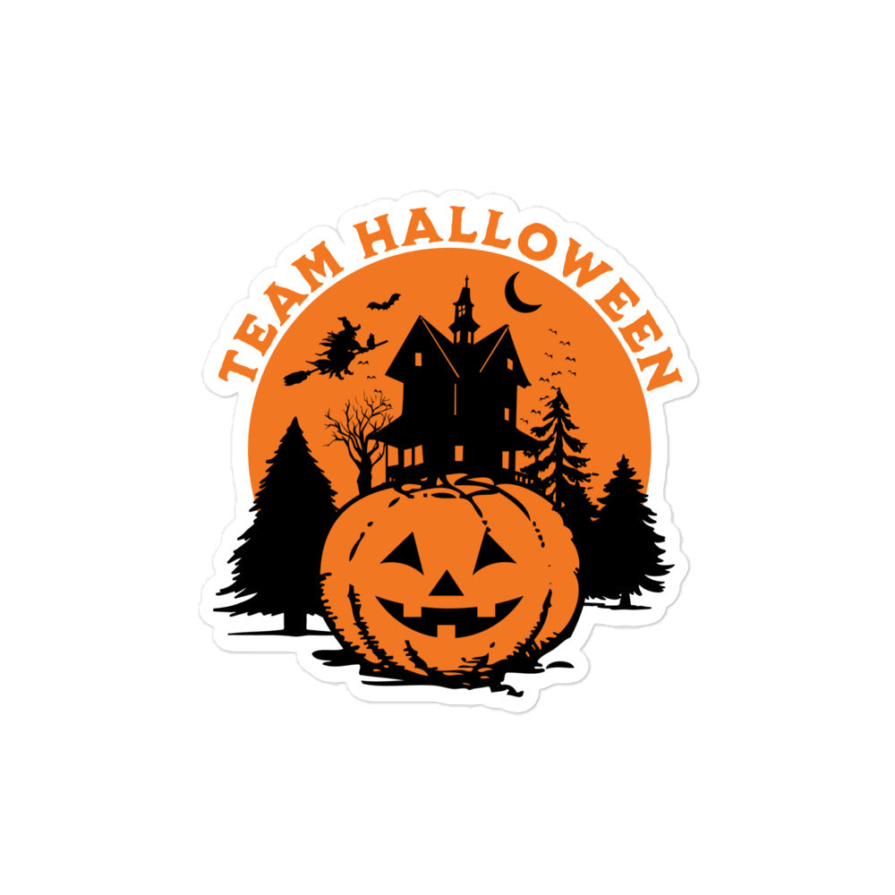 Team Halloween Bubble-Free Sticker