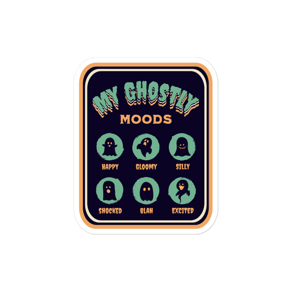 Ghostly Moods Bubble-Free Sticker