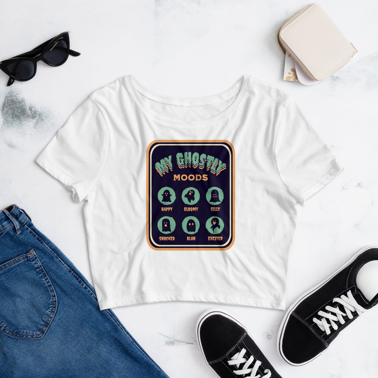 Ghostly Moods Cropped Tee